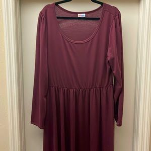 LULAROE RYANE MAXI DRESS WITH LONG SLEEVES SIZE 2 XLG
